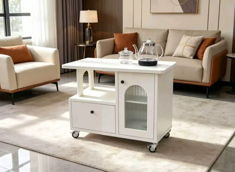 Compact Storage Side Table Cabinet