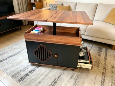 Three-Finish Height Adjustable Coffee Table product image 3