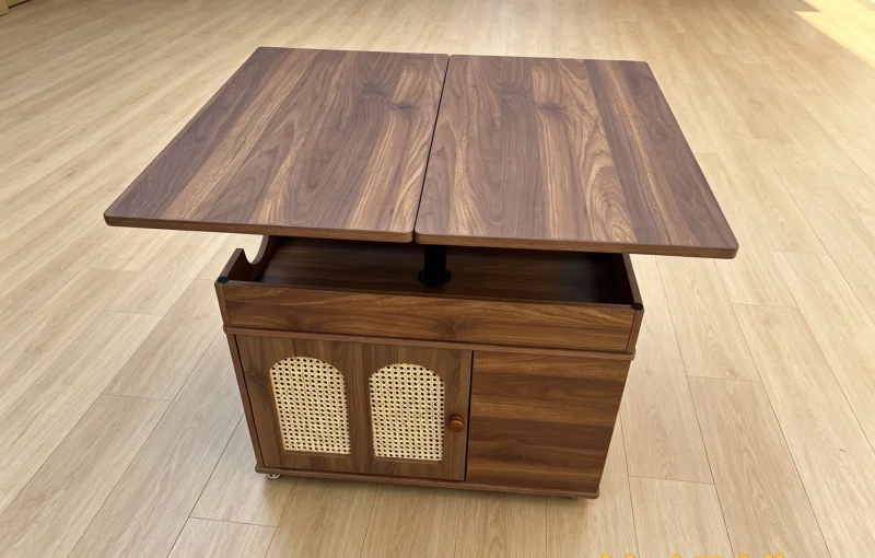 Walnut Height Adjustable Coffee Table